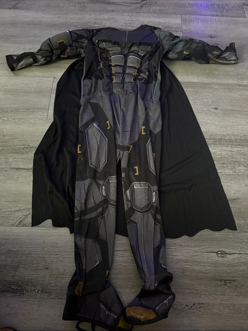 Kids Black and Gray Superhero Costume with Cape